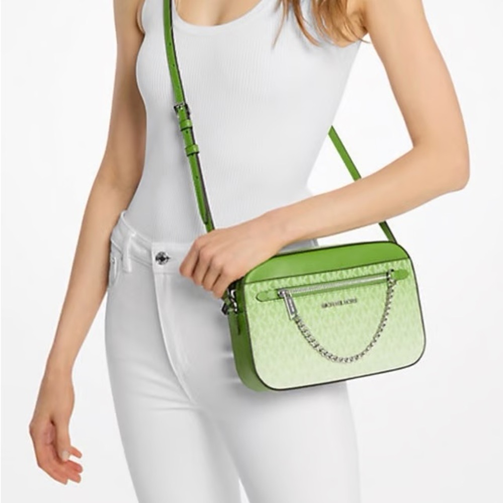 Michael Kors Jet Set Large Ombré Signature Logo Crossbody NWT priced to sale - Picture 4 of 11